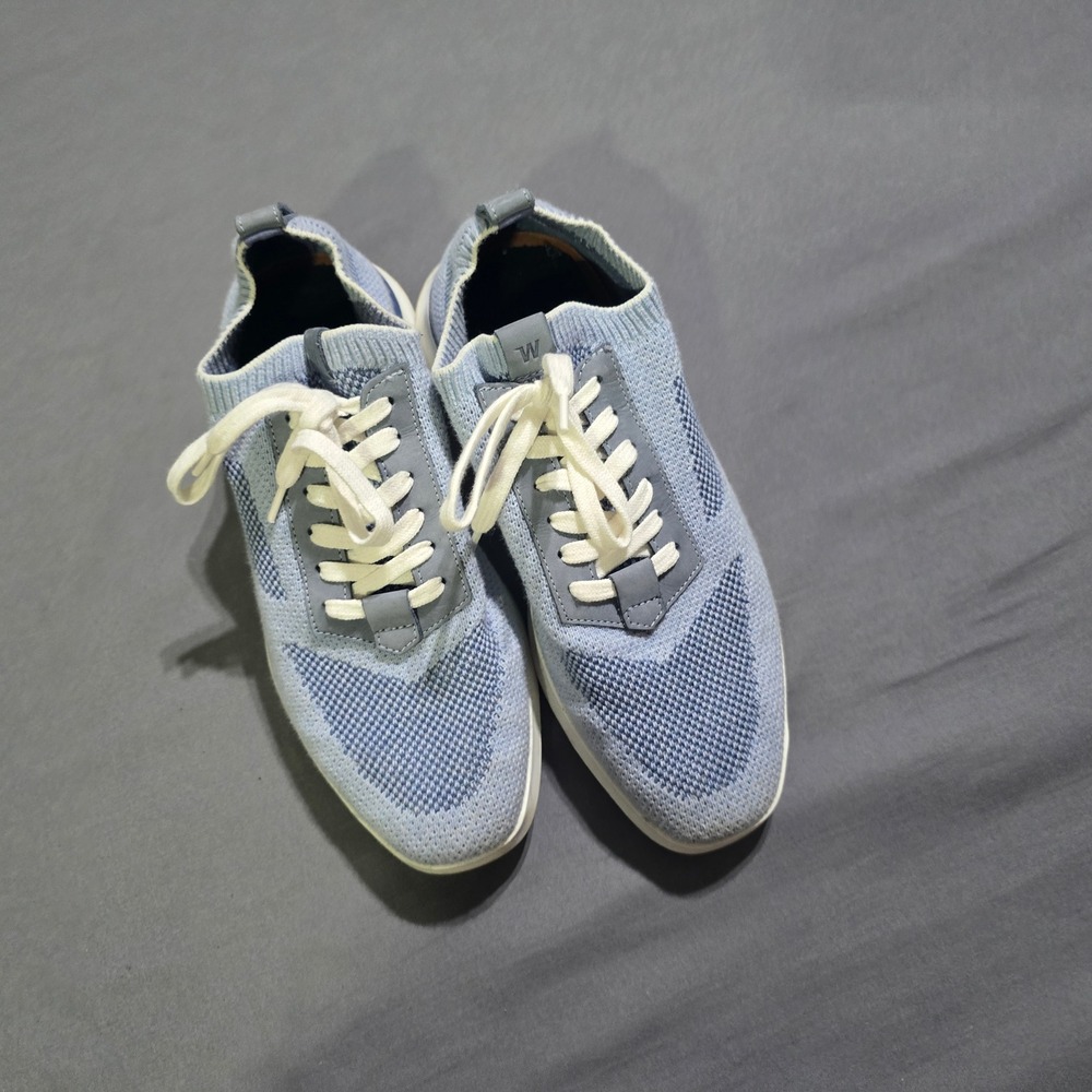 Wolf & Shepherd‎ SwiftKnit Derby Mens Size 7 Light Blue Knit Sneakers